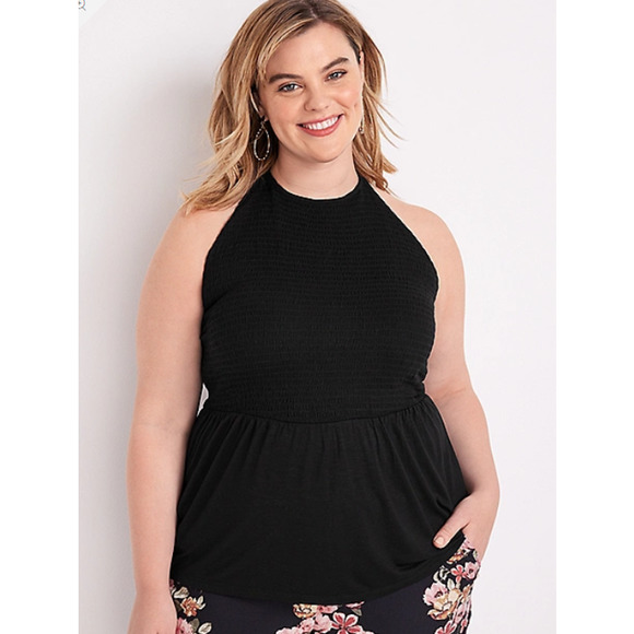 Maurices Tank Top Womens 1X Sexy Goddess Smocked Halter Elegant Edgy Flattering - Picture 9 of 12